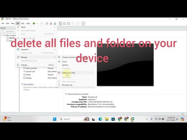 How to Permanently Delete Virtual Machines in VMware Workstation 2024