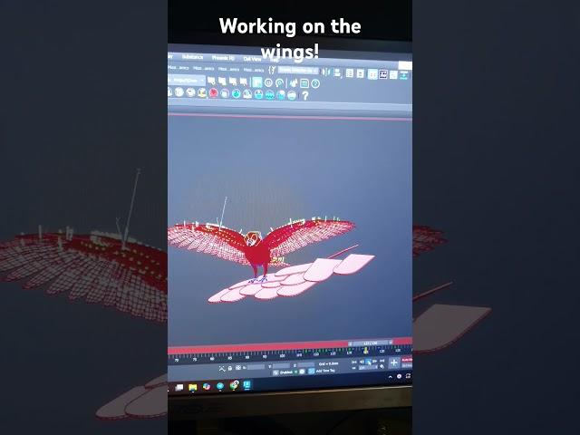 Improving on the wings. #khmer3d #3DsMax #animation