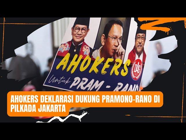 Ahokers Deklarasi Dukung Pramono-Rano di Pilkada Jakarta