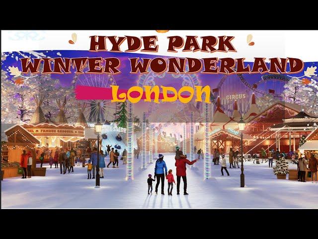 LONDON   HYDE PARK WINTER WONDERLAND  4K - FULL WALKING TOUR