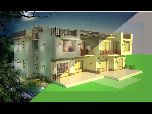 Compositing a 3D Architectural Rendering using Photoshop & 3ds Max