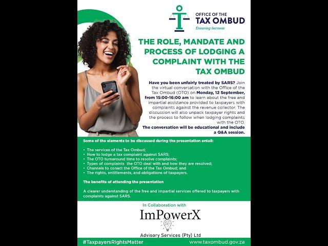 Tax Ombud Webinar with ImPowerX Advisory Services