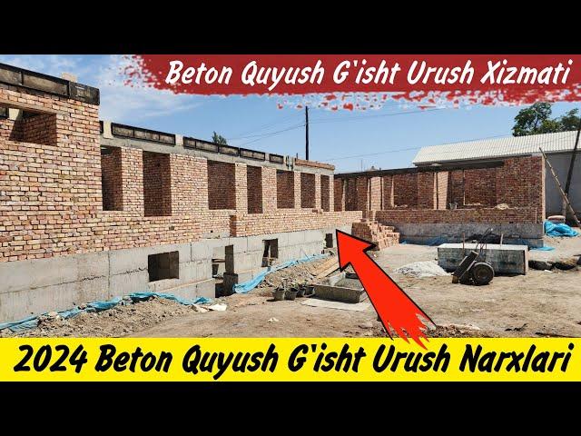 2024 G'isht Urush Beton Quyush Narxi Qancha | 91-205-14-91 Beton Quyush Xizmati G'isht urush xizmati