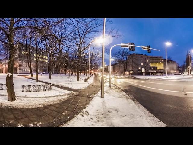 Opole. Poland. 8K Timelapse vr 360. Winter 2017 Andrii Shramko