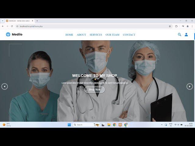 1.Creating a hospital management system Website: HTML, CSS, JS, PHP & MySQL