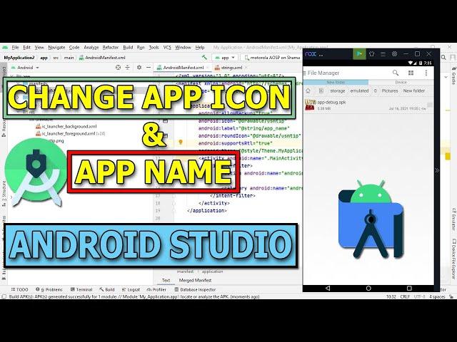 How To #Change App #Icon And #App #Name In #Android Studio| Android Studio #Tutorials For #Beginners