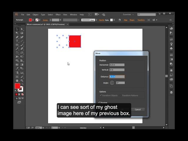 Move Command in Illustrator cc