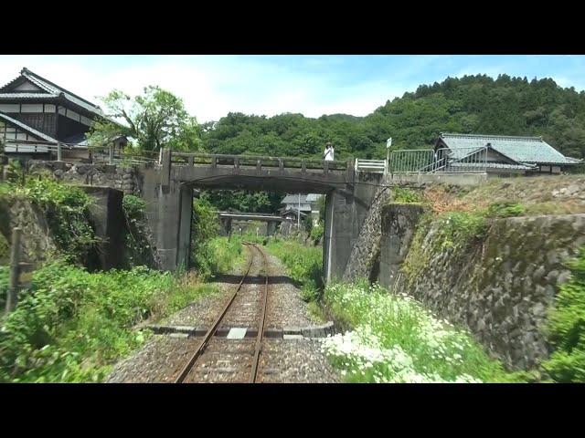 Train cab view - Etsumi-Hoku Line Kuzuryūko to Fukui terminal, Fukui pref, Japan