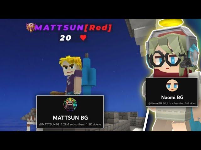 MATTSUN BG And Naomi BG Playing in Bedwars!!  [Blockman Go]