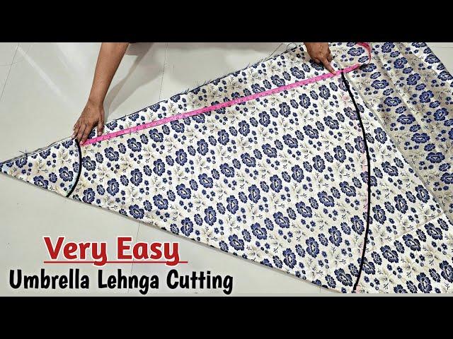 Umbrella Cut lehenga cutting and stitching | easy and simple way