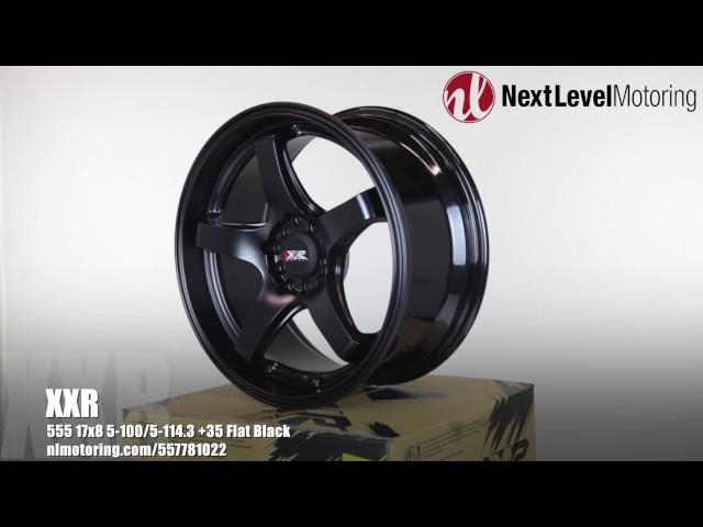 NLMotoring.com 360: XXR 555 17X8 Flat Black 5-100/5-114.3 [+35mm] 555781022