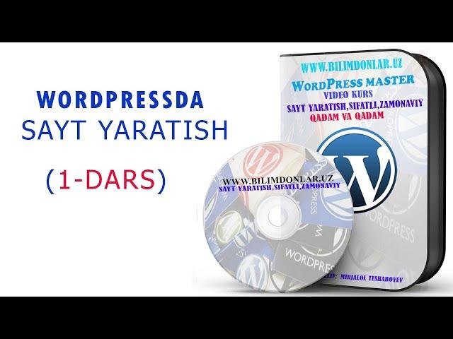 1-dars WordPressda sayt yaratish