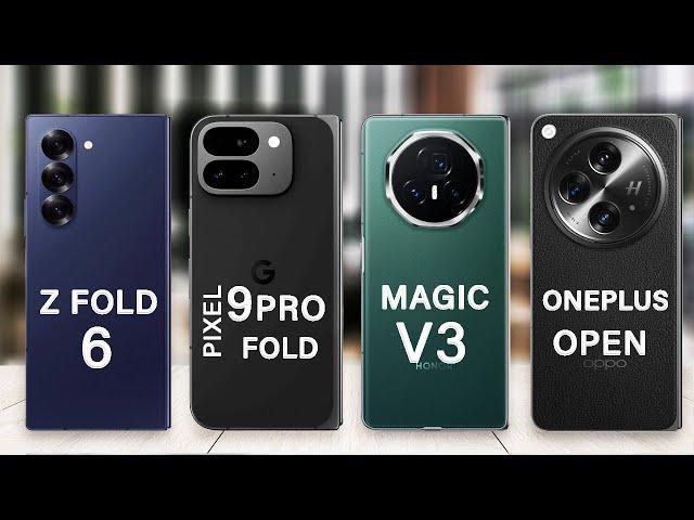 Pixel 9 Pro Fold Vs Samsung Z Fold 6 Vs Honor Magic V3 Vs OnePlus Open Specs Review