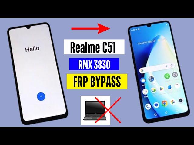 Realme C51 Frp Bypass Android 13 | Realme RMX3830 Gmail ID Bypass Without Pc | Realme C51 Frp Unlock