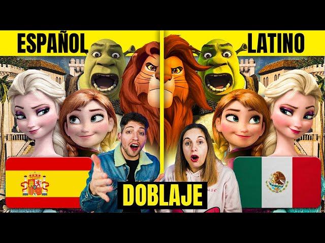  ESPAÑOLES REACCIONAN a DOBLAJE LATINO VS ESPAÑOL Y LLORAN DE LA RISA  **PELICULAS DE DISNEY**