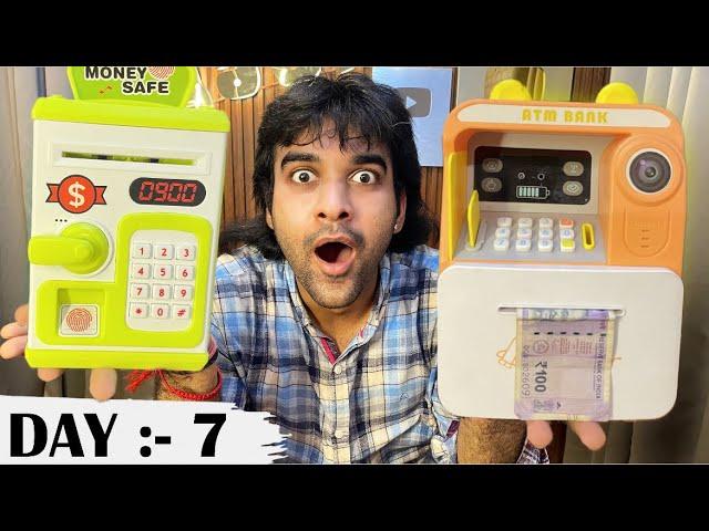 Face piggy bank vs normal piggy bank | day 7 | maskman