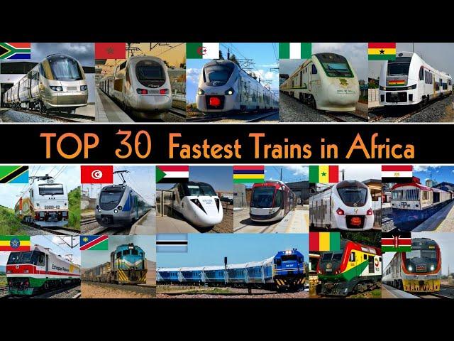 TOP 30 FASTEST TRAIN IN AFRICA 2025 || African Countries Fastest Trains | Africa