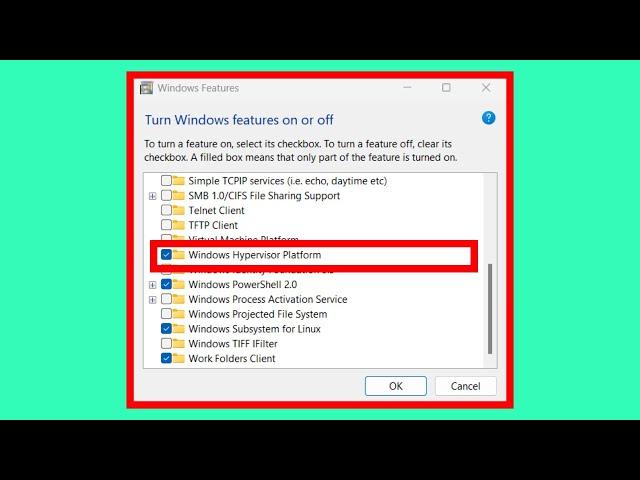 How To Turn On Or Off Windows Hypervisor Platform In Windows 11