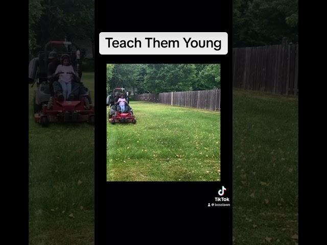 teach them young, watch them grow #lawncare #lifelessons #ferris #mowers