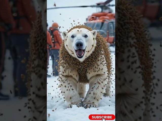 BEES ATTACK! Rescue Team Saves White Bear from Honey Trap