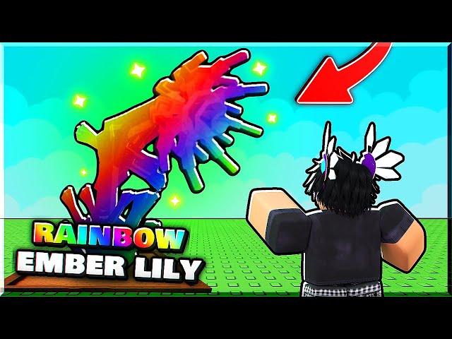 I Got A SUPER RARE RAINBOW EMBER LILY SEED In Roblox Grow A Garden!