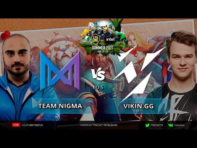 ПОСЛЕДНИЙ ТУРНИР ПЕРЕД КВАЛАМИTeam Nigma vs Vikin.gg | ESL One Summer 2021 [RU Tekcac]