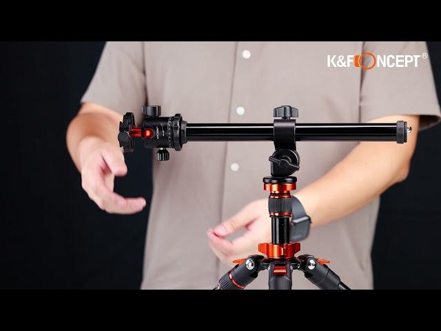 How to assemble the multi-angle center column of K&F Concept Camera Tripod KF09.087V2