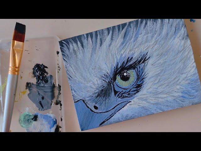 Easy Eagle eye art/ abstract eagle eye/ acrylic painting