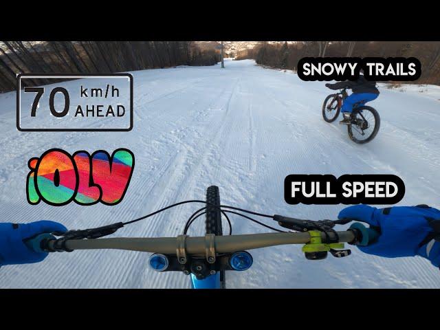 RIDING FULL SPEED ON SKI SLOPES 70KM/H - SNOWY TRAILS