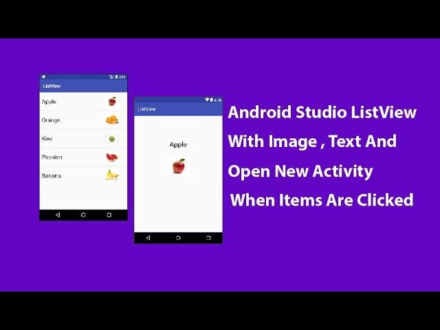 Android Studio Custom ListView with image, text and Open New Activity When Items are clicked.