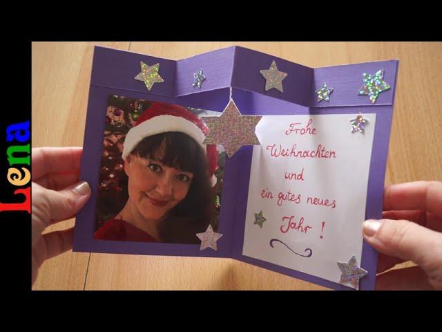 𝗞𝗿𝗲𝗮𝘁𝗶v 𝗺𝗶𝘁 𝗟𝗲𝗻𝗮 - Persönliche Weihnachtskarte basteln ganz lecht - Very easy Christmas card DIY