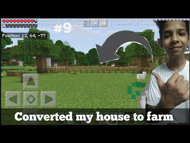 converting my house to a farm#minecraftgameplay#9//Royal Gaming Platform \\