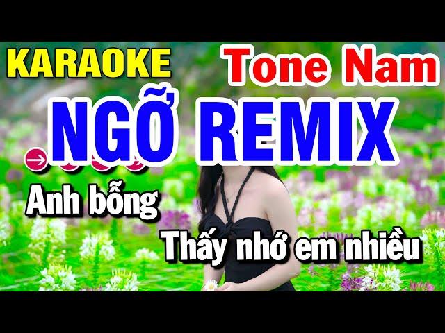 Karaoke NGỠ Remix - Tone Nam | Karaoke Huỳnh Lê