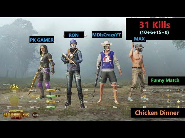 [Hindi] PUBG Mobile | Very Funny Match#Garibi Me Aata Gila With MD,PK&MAX