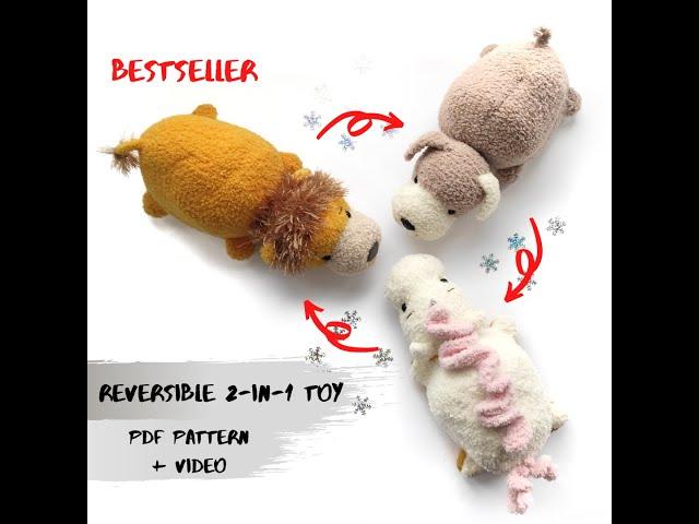 REVIEW: Reversible plush toy | Amigurumi CROCHET PATTERN | 2-in-1 topsy turvy toy PDF