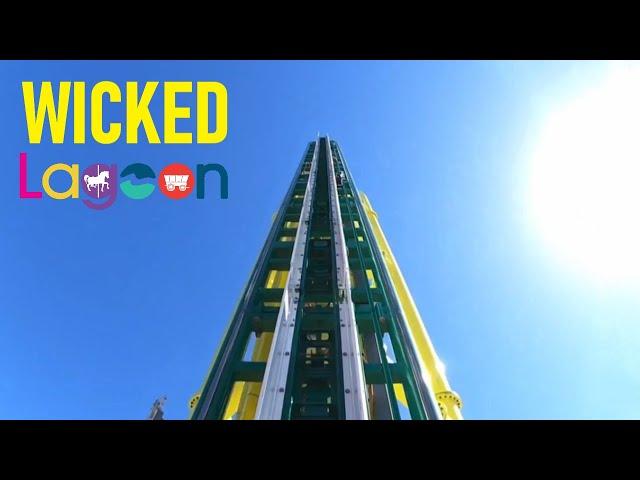 WICKED Vertical Launch Roller Coaster POV - Lagoon, Utah