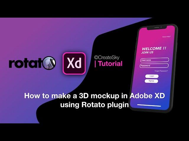 How to make a 3D mockup in Adobe XD using Rotato plugin