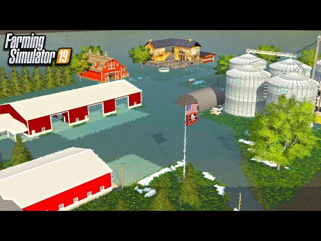 GIANT FARM FLOOD OF 2020! EVACUATION TIME* (ROLEPLAY) | FARMING SIMULATOR 2019