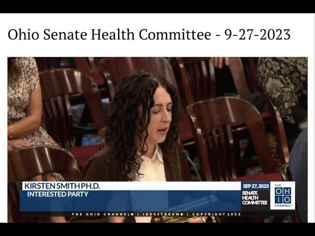 Dr. Kirsten Smith from #johnshopkinsuniversity at the #ohio Kr️Tom hearing…