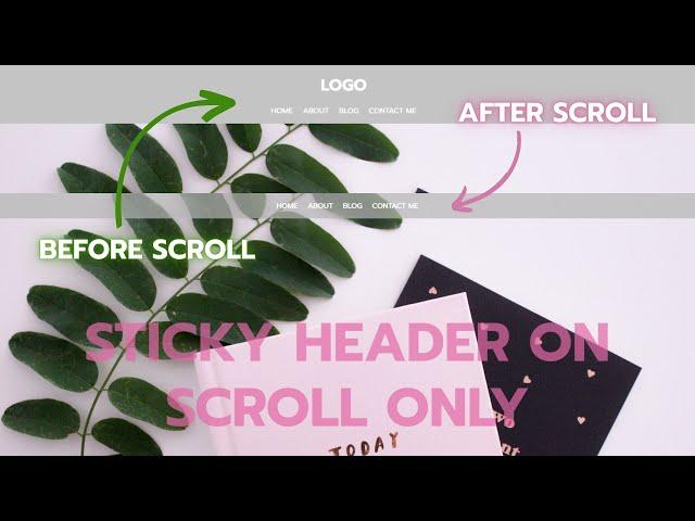 Sticky Navbar on Scroll & Hide Logo: HTML, CSS & JS Tutorial