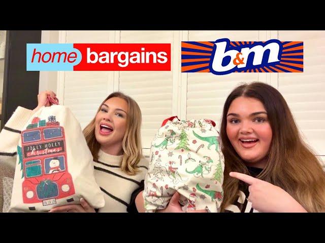 B&M & Home Bargains STOCKING CHALLENGE | shop with us for gift ideas | HUGE surprise ending! 