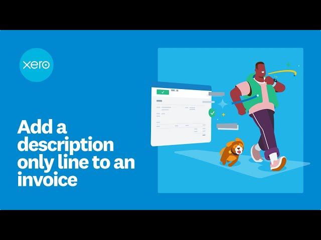 How to add a description only line to an invoice