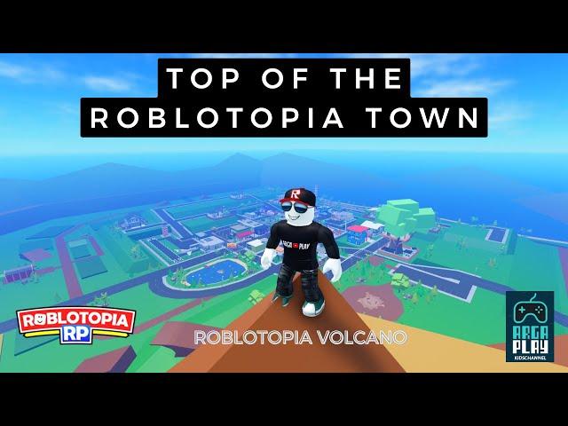 Volcano of Roblotopia | View of Roblotopia Town From Top | Redcliff City | Roblox