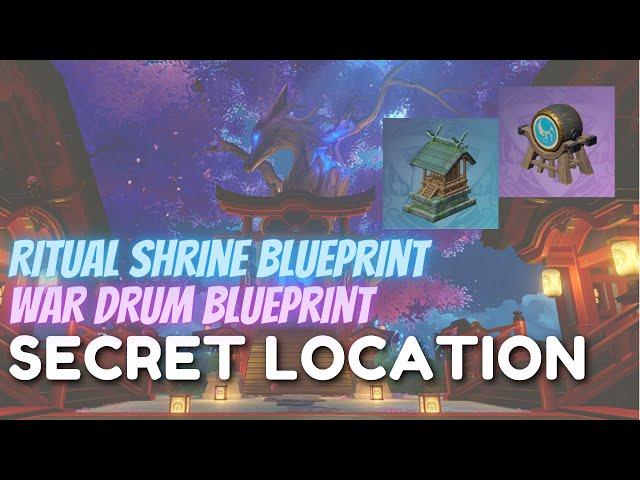 Ritual Shrine & War Drum Building Blueprint Location | Genshin Impact