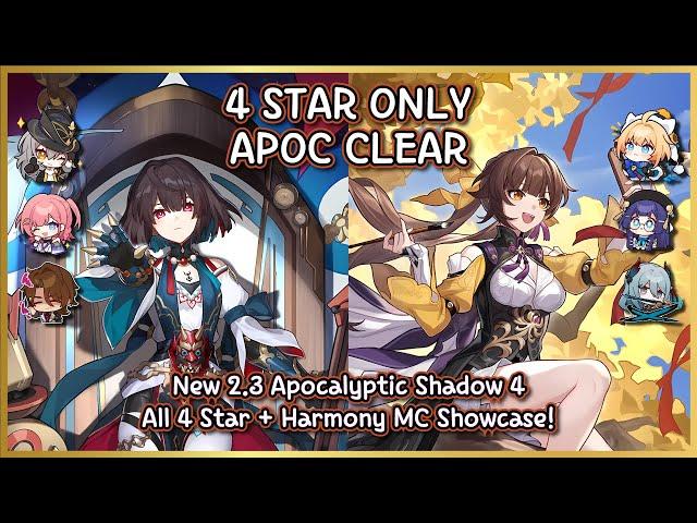 [HSR] : 2.3 Apocalyptic Shadow 4 : No 5 Star Character & LC Challenge!! | Xueyi & Sushang 3* Clear!!