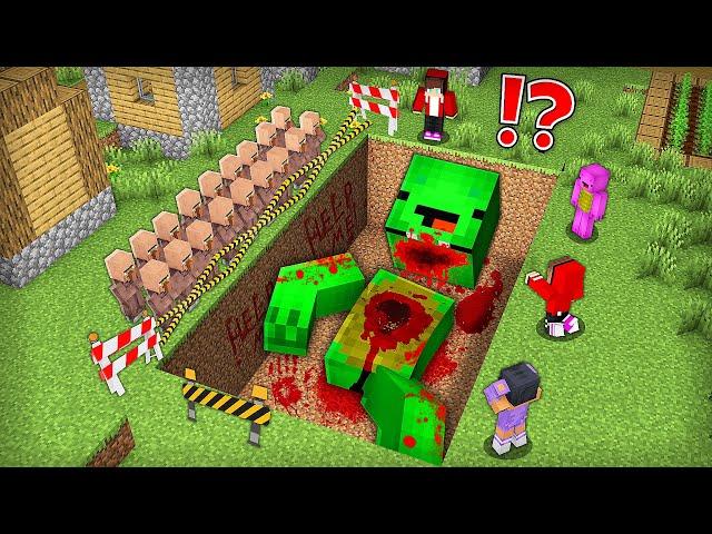 Who Buried GIANT Mikey ALIVE in Minecraft Challenge - Maizen