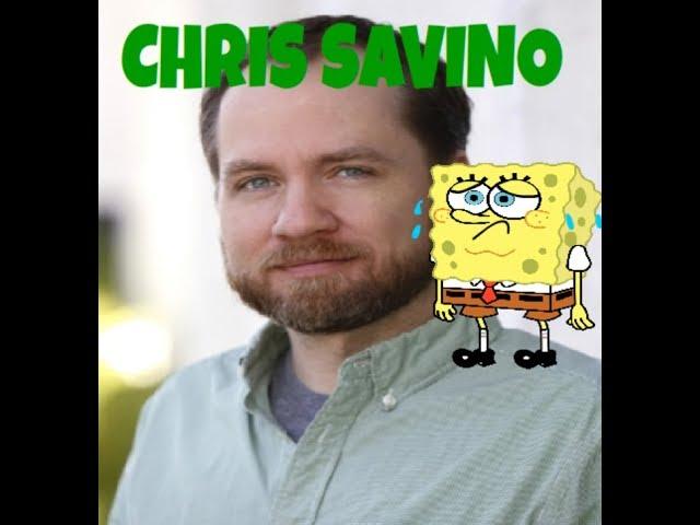 Chris Savino portrayed by spongebob