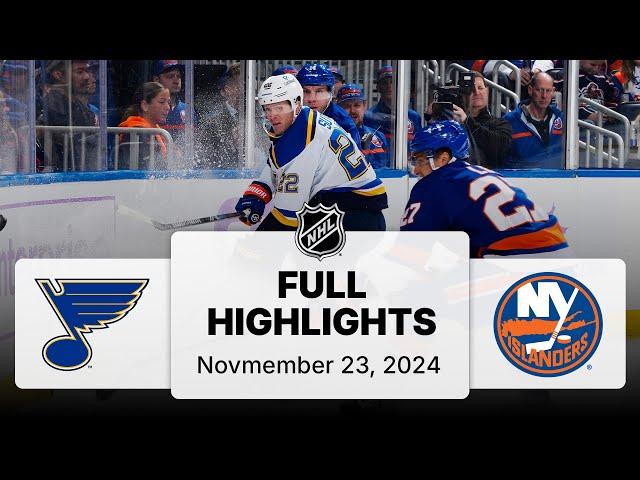 NHL Highlights | Blues vs. Islanders - November 23, 2024