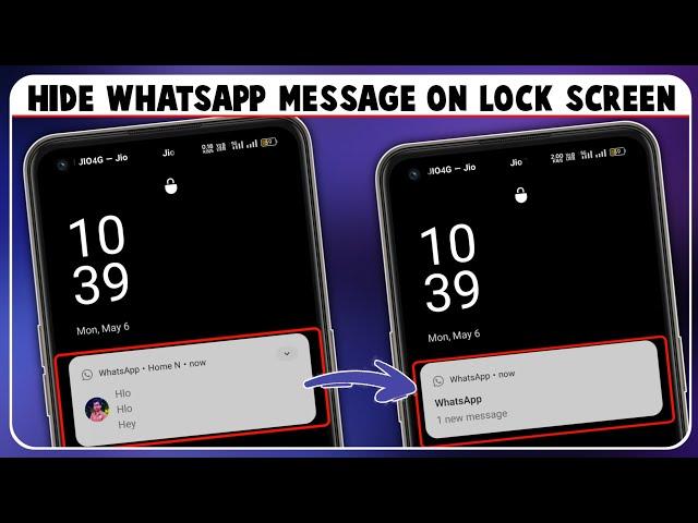 Redmi/Poco Hide Whatsapp Messages On Lockscreen|Whatsapp Message Notification Hide Kaise Kare Redmi