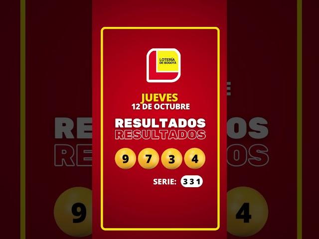 Resultado LOTERIA DE BOGOTA - JUEVES 12 DE OCTUBRE  #Shorts #Loteria